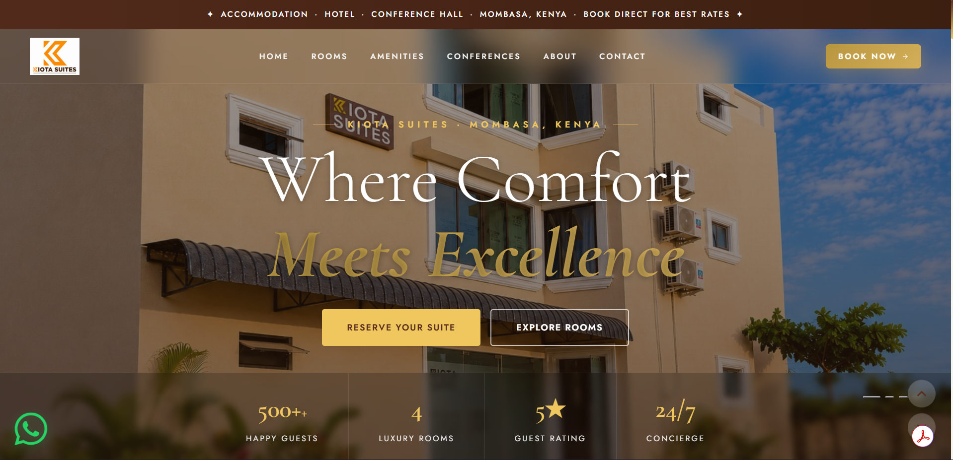 Kiota Suites Hotel Website